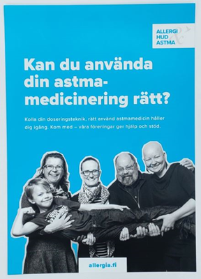 Otatko astmalääkkeesi oikein A4-juliste ruotsi